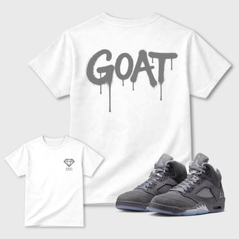Diamond Goat sneaker match t-shirt styled to complete your fit with the sneakers, shown in White.