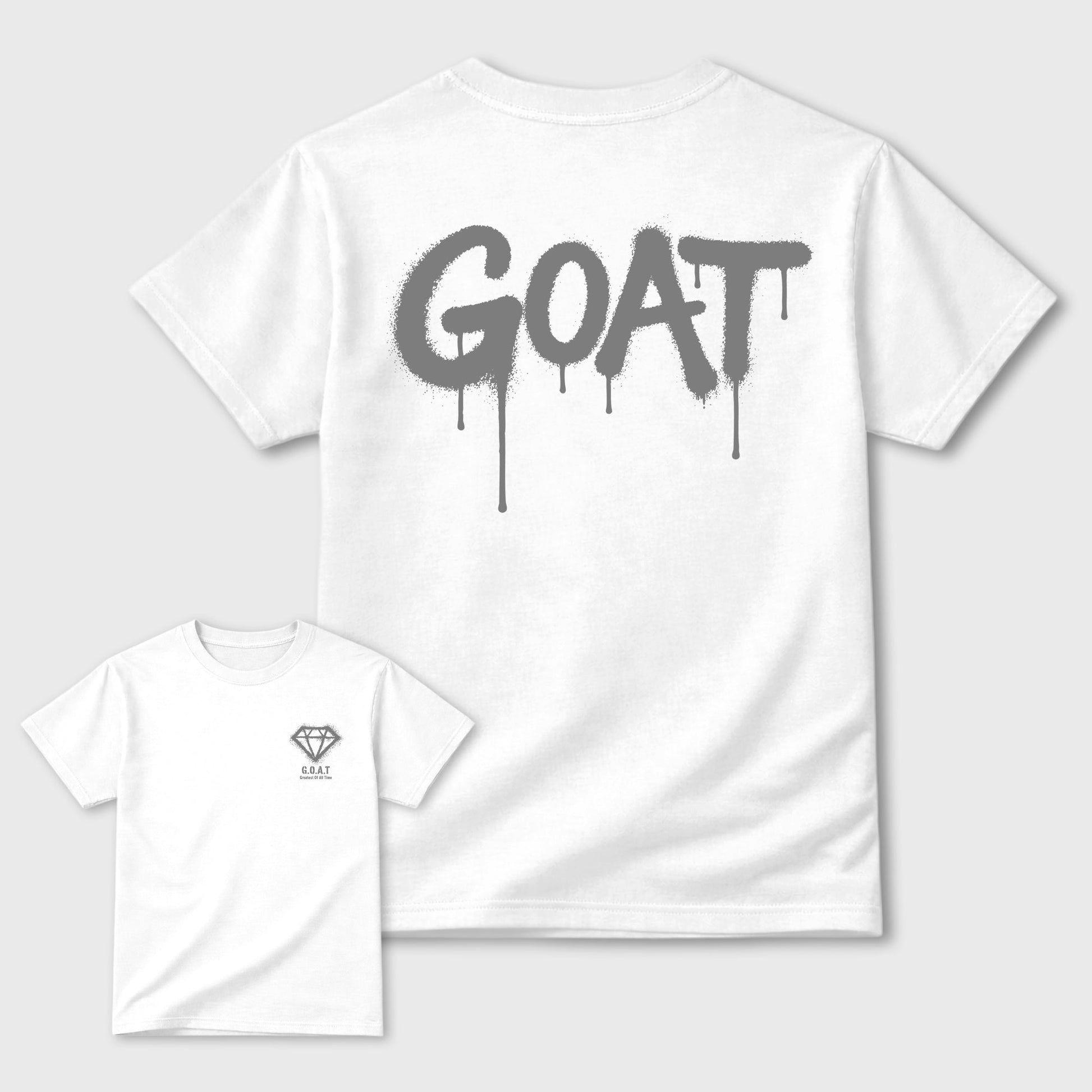 Diamond Goat sneaker match t-shirt styled to complete your fit with the sneakers, shown in White.