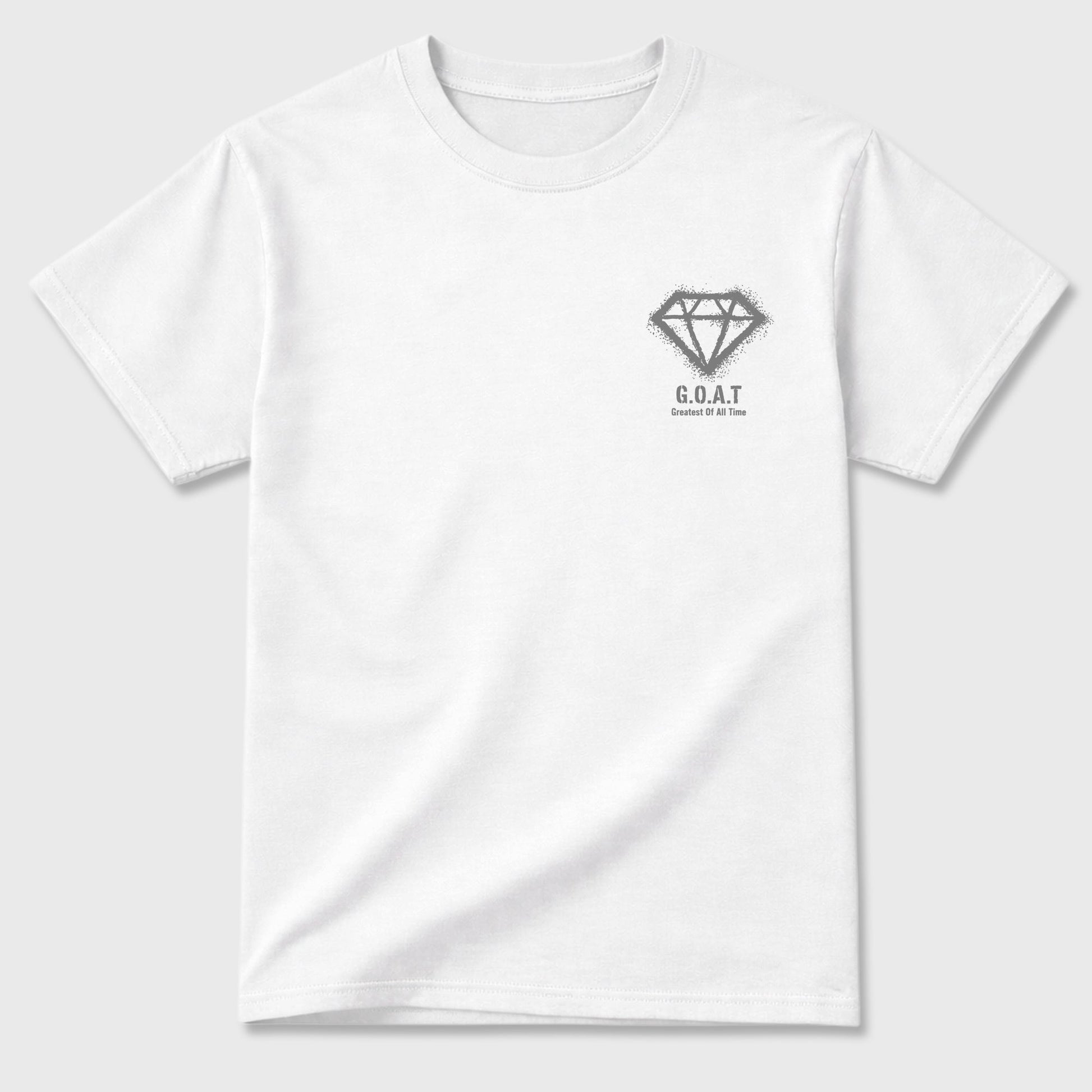 Diamond Goat sneaker match t-shirt styled to complete your fit with the Air Jordan 5 Wolf Grey sneakers, shown in White.