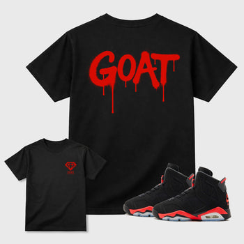 Diamond Goat sneaker match t-shirt styled to complete your fit with the sneakers, shown in Black.
