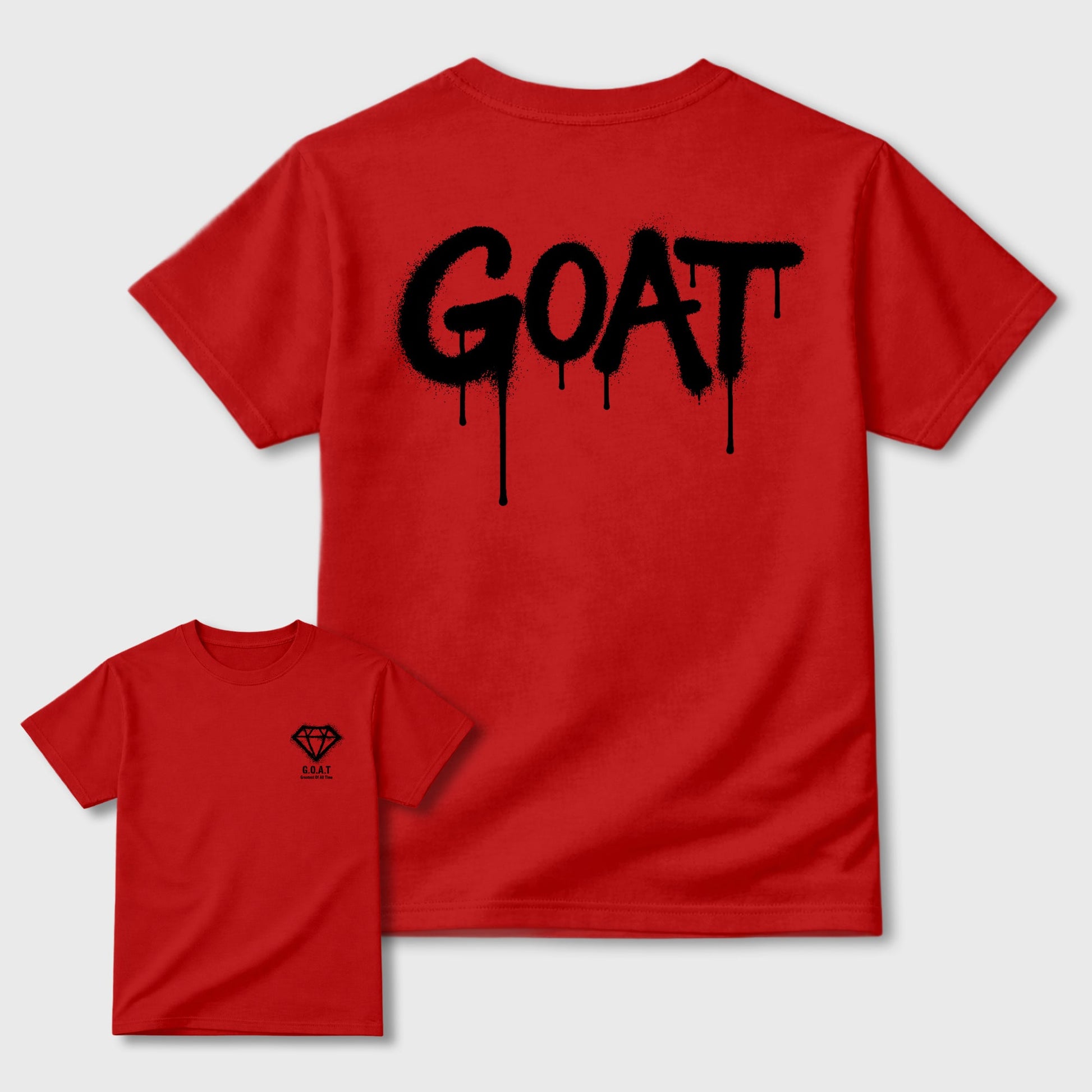Diamond Goat sneaker match t-shirt styled to complete your fit with the sneakers, shown in Red.