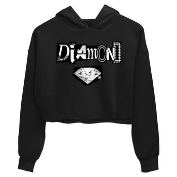 Diamond Letter womens crop tee perfect shirts to match jordans the Air Foamposite One Triple White sneakers — the perfect match in Black 2.