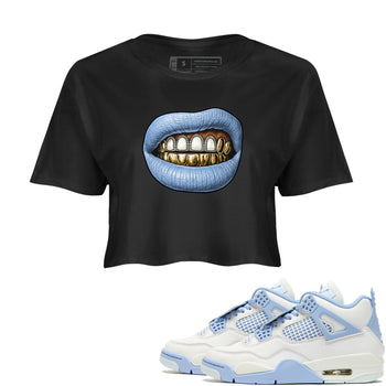Air Jordan 4 Aluminium shirts to match jordans Diamond Teeth sneaker match tees Air Jordan 4 Forget Me Not shirts to match Jordan 1s SNRT Sneaker Tees unisex cotton Black 1 crop tee