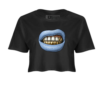 Air Jordan 4 Aluminium shirts to match jordans Diamond Teeth sneaker match tees Air Jordan 4 Forget Me Not shirts to match Jordan 1s SNRT Sneaker Tees unisex cotton Black 2 crop tee