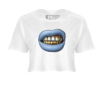 Air Jordan 4 Aluminium shirts to match jordans Diamond Teeth sneaker match tees Air Jordan 4 Forget Me Not shirts to match Jordan 1s SNRT Sneaker Tees unisex cotton White 2 crop tee