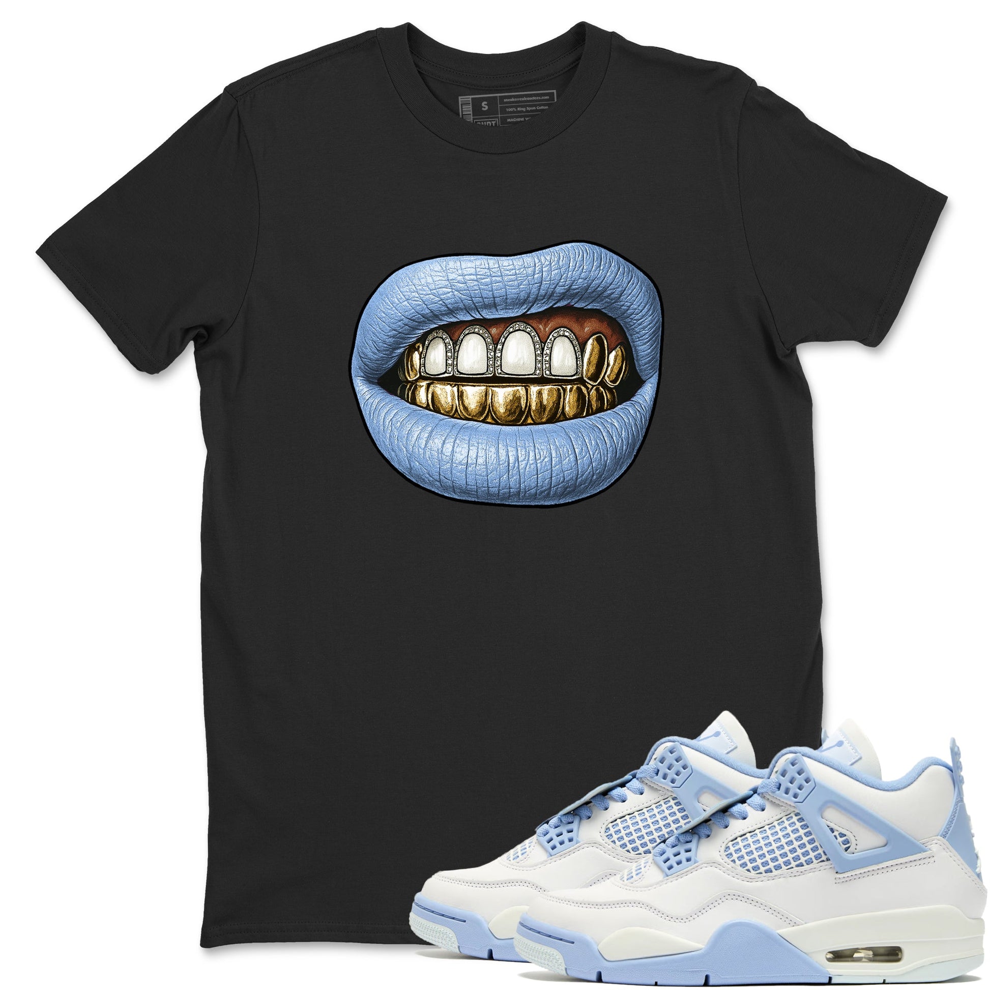 Air Jordan 4 Aluminium shirts to match jordans Diamond Teeth sneaker match tees Air Jordan 4 Forget Me Not shirts to match Jordan 1s SNRT Sneaker Tees unisex cotton Black 1 shirts