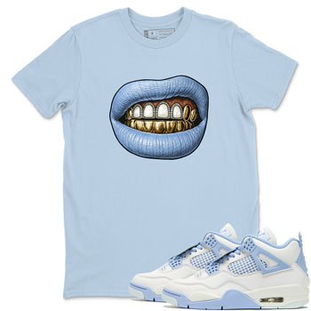 Air Jordan 4 Aluminium shirts to match jordans Diamond Teeth sneaker match tees Air Jordan 4 Forget Me Not shirts to match Jordan 1s SNRT Sneaker Tees unisex cotton Light Blue 1 shirts
