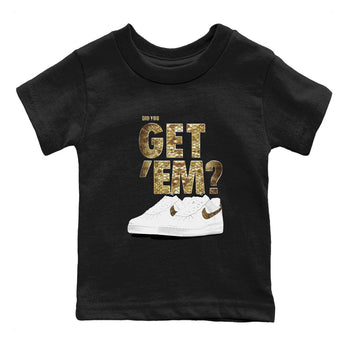 AF1 Ivory Snake shirts to match jordans Did You Get 'Em sneaker match tees Air Force 1 Ivory Snake SNRT sneaker release tees baby toddler Black 2 cotton Shirt