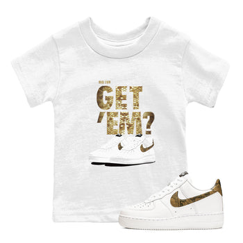 AF1 Ivory Snake shirts to match jordans Did You Get 'Em sneaker match tees Air Force 1 Ivory Snake SNRT sneaker release tees baby toddler White 1 cotton Shirt