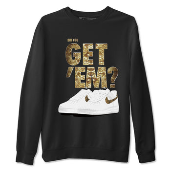 AF1 Ivory Snake shirts to match jordans Did You Get 'Em sneaker match tees Air Force 1 Ivory Snake SNRT Sneaker Release Tees unisex cotton Black 2 crew neck shirt