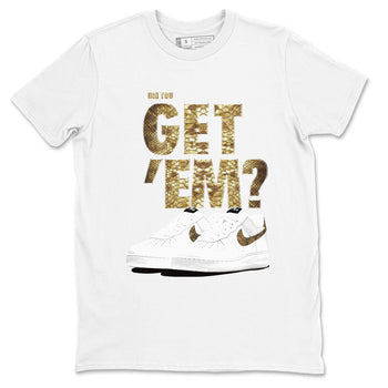 AF1 Ivory Snake shirts to match jordans Did You Get 'Em sneaker match tees Air Force 1 Ivory Snake SNRT Sneaker Release Tees unisex cotton White 2 crew neck shirt