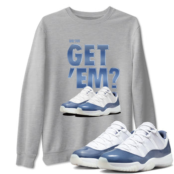 AJ11 Diffused Blue shirts to match jordans Did You Get 'Em sneaker match tees Air Jordan 11 Diffused Blue SNRT Sneaker Tees streetwear brand Heather Grey 1 unisex cotton tee
