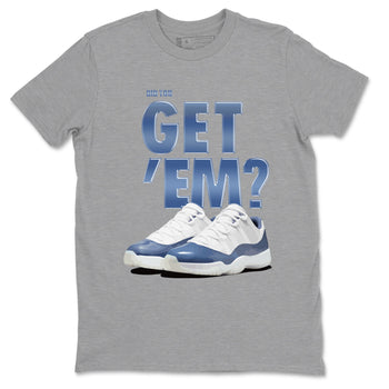 AJ11 Diffused Blue shirts to match jordans Did You Get 'Em sneaker match tees Air Jordan 11 Diffused Blue SNRT Sneaker Tees streetwear brand Heather Grey 2 unisex cotton tee