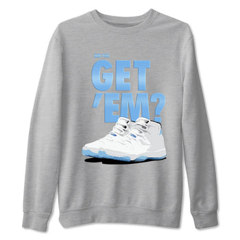 AJ11 Retro Legend Blue shirts to match jordans Did You Get 'Em best t shirts to wear with jordans 11s Legend Blue match shoes to clothes SNRT Sneaker Tees unisex cotton Heather Grey 2 shirts