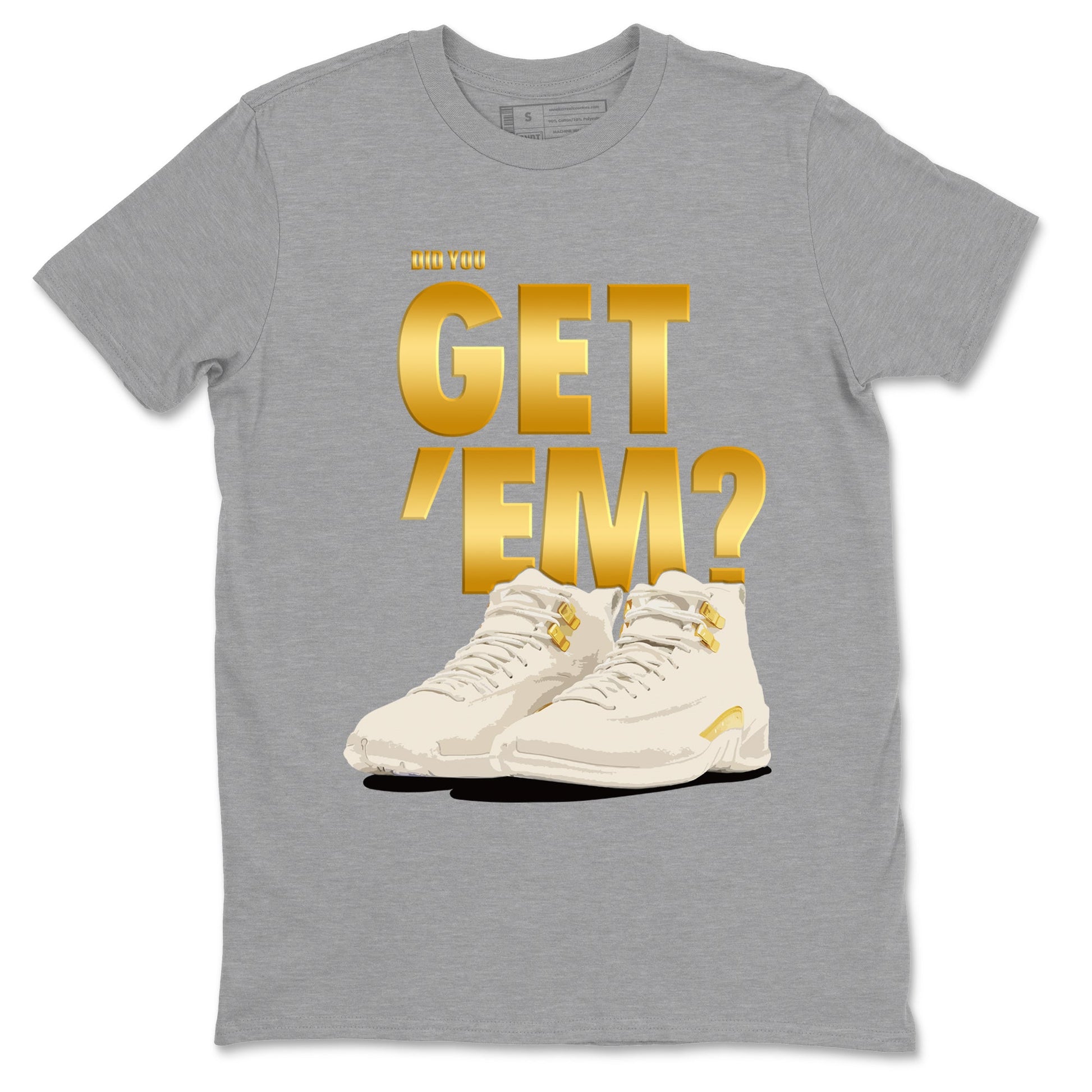12s Phantom shirts to match jordans Did You Get 'Em sneaker match tees Air Jordan 12 WMNS Phantom match shoes to clothes SNRT Sneaker Tees unisex cotton Heather Grey 2 shirts