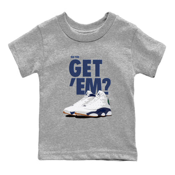 Air Jordan 13 Midnight Navy shirts to match jordans Did You Get 'Em sneaker match tees 13 Midnight Navy SNRT Sneaker Release Tees Youth Baby Heather Grey 2 crew neck shirts