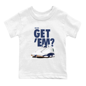 Air Jordan 13 Midnight Navy shirts to match jordans Did You Get 'Em sneaker match tees 13 Midnight Navy SNRT Sneaker Release Tees Youth Baby White 2 crew neck shirts