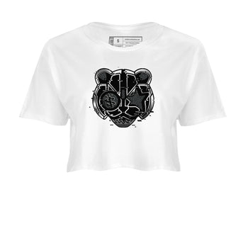 3s Black Cat shirts to match jordans Digital Cat Face sneaker match tees AJ3 Retro Black Cat match shoes to clothes SNRT Sneaker Tees unisex cotton White 2 crop tee