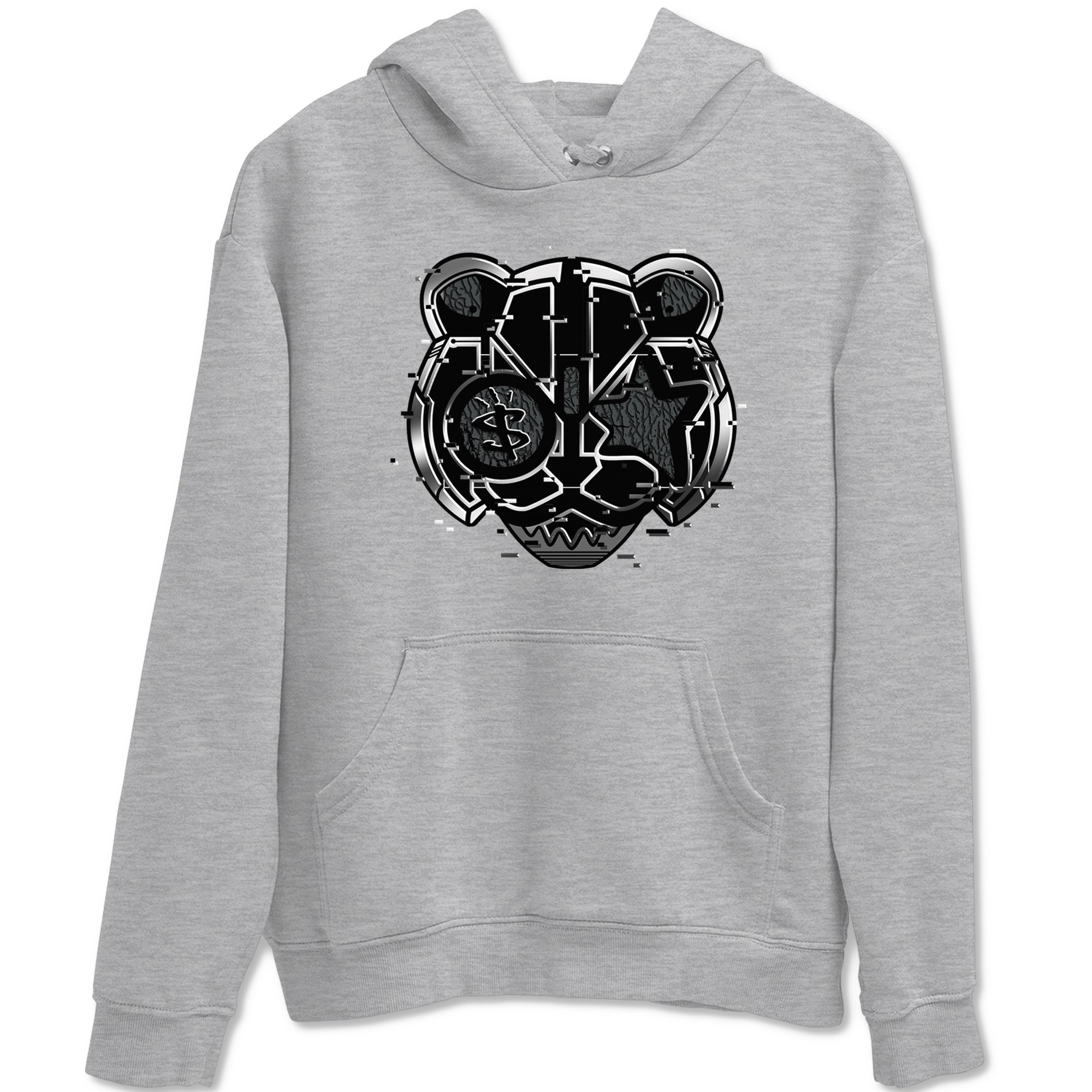 3s Black Cat shirts to match jordans Digital Cat Face sneaker match tees AJ3 Retro Black Cat match shoes to clothes SNRT Sneaker Tees unisex cotton Heather Grey 2 shirts