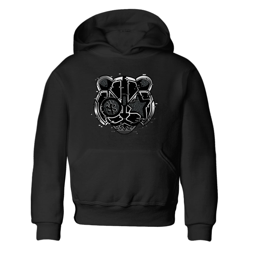 3s Black Cat shirts to match jordans Digital Cat Face sneaker match tees AJ3 Retro Black Cat match shoes to clothes SNRT Sneaker Tees Youth Baby Black 2 tee