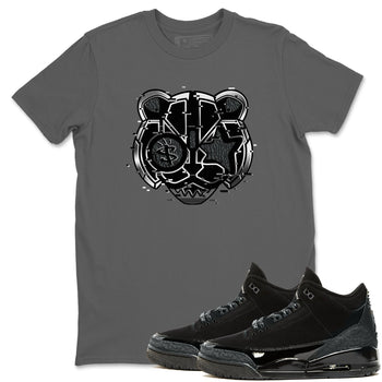 3s Black Cat shirts to match jordans Digital Cat Face sneaker match tees AJ3 Retro Black Cat match shoes to clothes SNRT Sneaker Tees unisex cotton Cool Grey 1 shirts