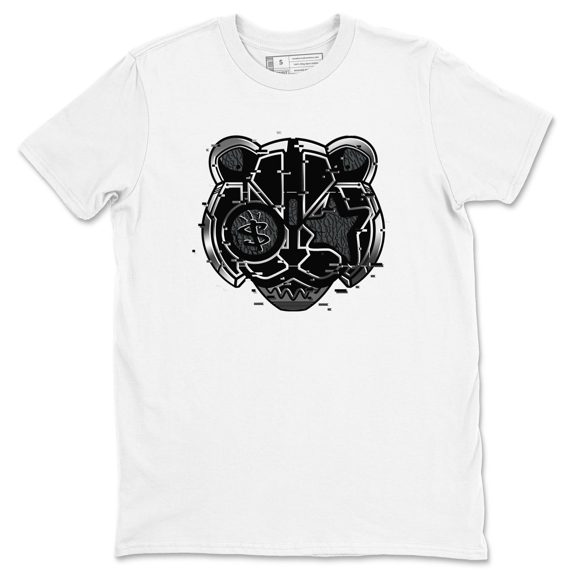 3s Black Cat shirts to match jordans Digital Cat Face sneaker match tees AJ3 Retro Black Cat match shoes to clothes SNRT Sneaker Tees unisex cotton White 2 shirts