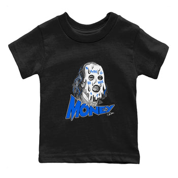 AJ1 Game Royal shirt to match jordans Dirty Money sneaker tees Air Jordan 1 Game Royal SNRT sneaker release tees baby toddler Black 2 cotton Shirt