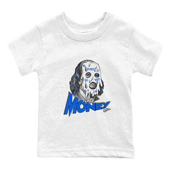 AJ1 Game Royal shirt to match jordans Dirty Money sneaker tees Air Jordan 1 Game Royal SNRT sneaker release tees baby toddler White 2 cotton Shirt