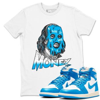 1s High OG UNC Reimagined shirts to match jordans Dirty Money graphic tees Air Jordan 1 UNC Reimagined match shoes to clothes SNRT Sneaker Tees unisex cotton White 1 shirts