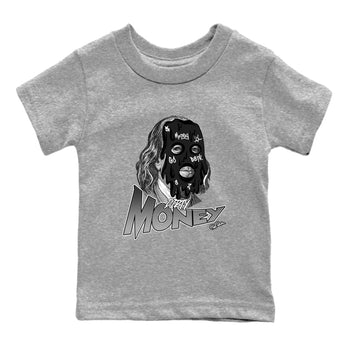 12s Black Wolf Grey shirts to match jordans Dirty Money sneaker match tees Air Jordan 12 Barons match shoes to clothes SNRT Sneaker Tees Youth Baby Heather Grey 2 tee