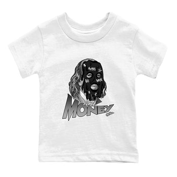 12s Black Wolf Grey shirts to match jordans Dirty Money sneaker match tees Air Jordan 12 Barons match shoes to clothes SNRT Sneaker Tees Youth Baby White 2 tee
