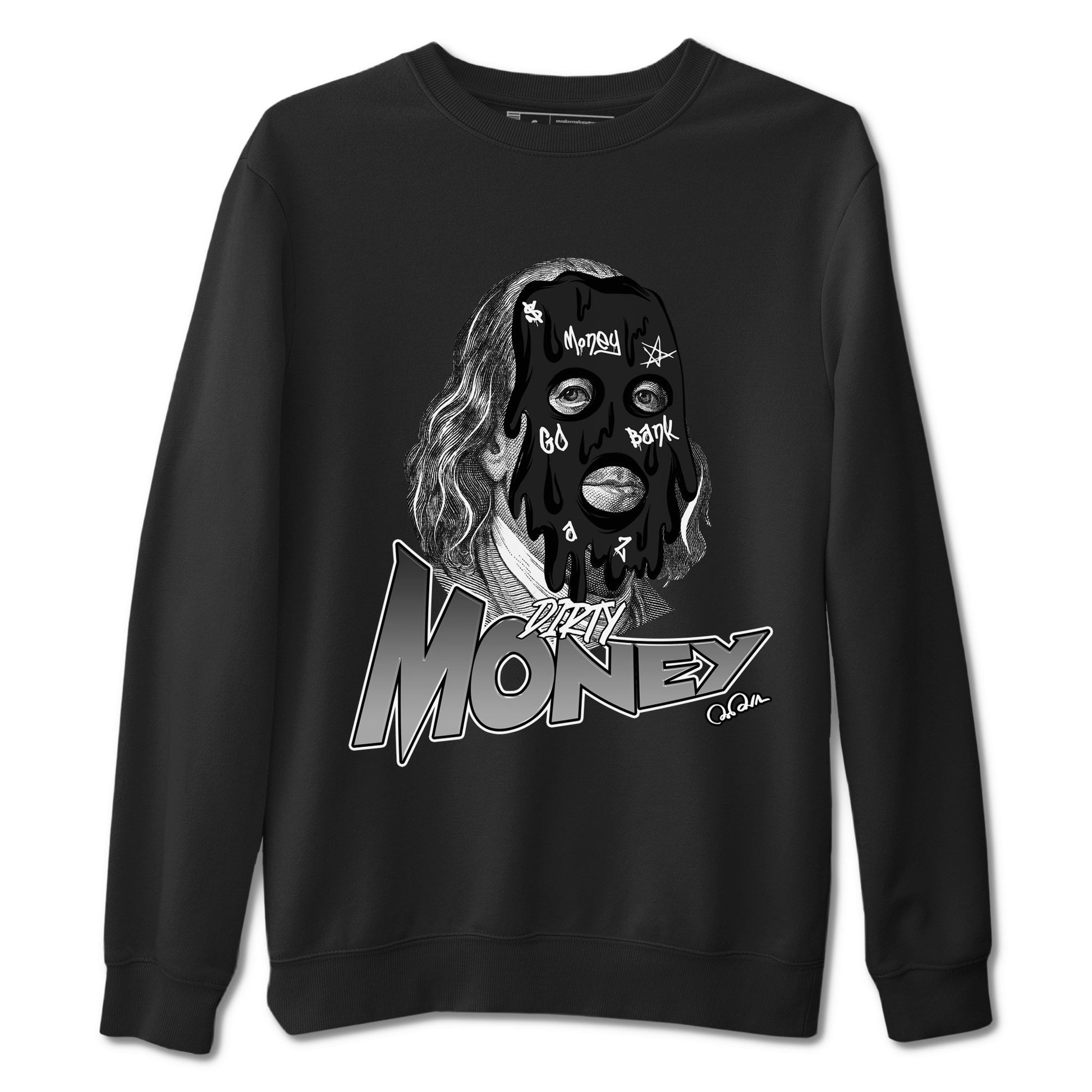 12s Black Wolf Grey shirts to match jordans Dirty Money sneaker match tees Air Jordan 12 Barons match shoes to clothes SNRT Sneaker Tees unisex cotton Black 2 shirts