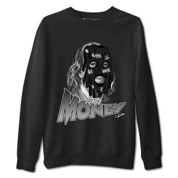 12s Black Wolf Grey shirts to match jordans Dirty Money sneaker match tees Air Jordan 12 Barons match shoes to clothes SNRT Sneaker Tees unisex cotton Black 2 shirts