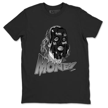 12s Black Wolf Grey shirts to match jordans Dirty Money sneaker match tees Air Jordan 12 Barons match shoes to clothes SNRT Sneaker Tees unisex cotton Black 2 shirts