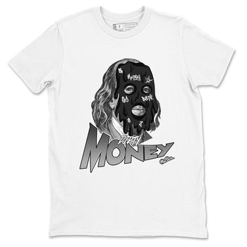 12s Black Wolf Grey shirts to match jordans Dirty Money sneaker match tees Air Jordan 12 Barons match shoes to clothes SNRT Sneaker Tees unisex cotton White 2 shirts