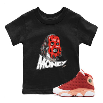 13s Dune Red shirts to match jordans Dirty Money sneaker match tees Air Jordan 13 Dune Red SNRT Sneaker Tees streetwear brand Baby and Youth Black 1 cotton tee