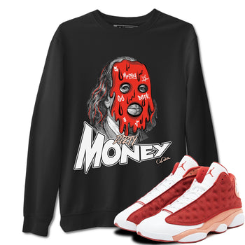 13s Dune Red shirts to match jordans Dirty Money sneaker match tees Air Jordan 13 Dune Red SNRT Sneaker Tees streetwear brand Black 1 unisex cotton tee