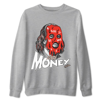13s Dune Red shirts to match jordans Dirty Money sneaker match tees Air Jordan 13 Dune Red SNRT Sneaker Tees streetwear brand Heather Grey 2 unisex cotton tee