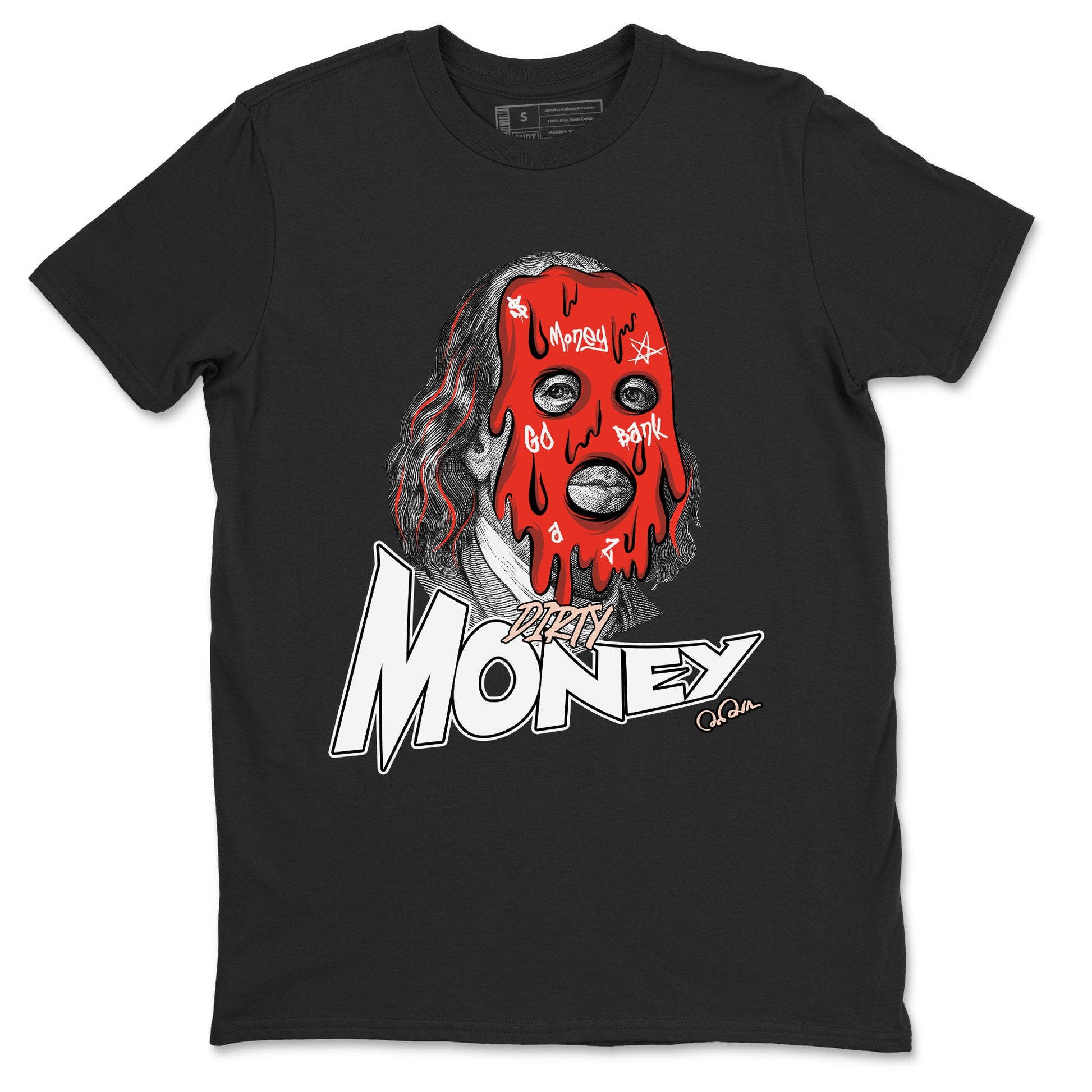 13s Dune Red shirts to match jordans Dirty Money sneaker match tees Air Jordan 13 Dune Red SNRT Sneaker Tees streetwear brand Black 2 unisex cotton tee