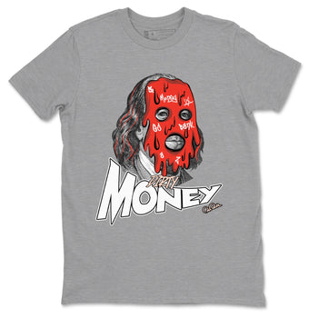 13s Dune Red shirts to match jordans Dirty Money sneaker match tees Air Jordan 13 Dune Red SNRT Sneaker Tees streetwear brand Heather Grey 2 unisex cotton tee