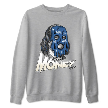 Air Jordan 3 A Ma Maniere x For The Love shirts to match jordans Dirty Money graphic tees Air Jordan 3 A Ma Maniere x Diffused Blue match shoes to clothes SNRT Sneaker Tees unisex cotton Heather Grey 2 shirts