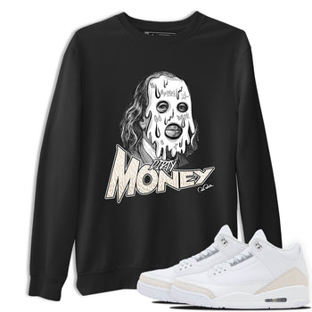 Dirty Money sneaker match t-shirt styled to complete your fit with the Air Jordan 3 Pure Money sneakers, shown in Black 1.