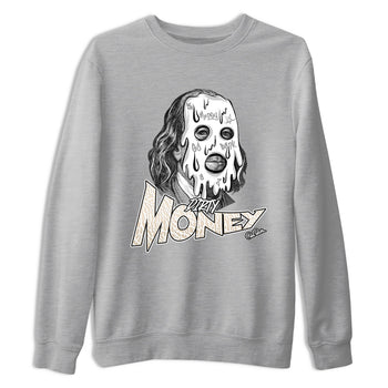 Dirty Money sneaker match t-shirt styled to complete your fit with the Air Jordan 3 Pure Money sneakers, shown in Heather Grey 2.