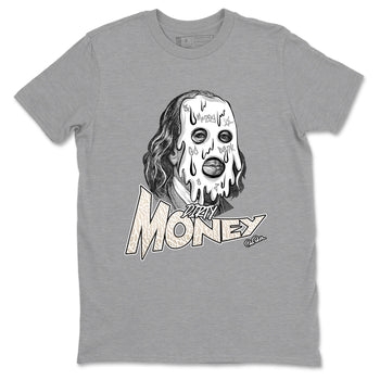 Dirty Money sneaker match t-shirt styled to complete your fit with the Air Jordan 3 Pure Money sneakers, shown in Heather Grey 2.