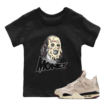 4s A Ma Maniere x Fossil Stone shirts to match jordans Dirty Money sneaker match tees Air Jordan 4 A Ma Maniere x Fossil Stone match shoes to clothes SNRT Sneaker Tees Youth Baby Black 1 tee