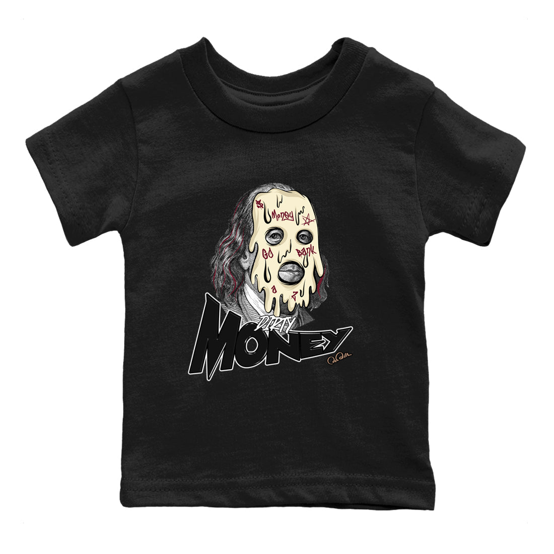 4s A Ma Maniere x Fossil Stone shirts to match jordans Dirty Money sneaker match tees Air Jordan 4 A Ma Maniere x Fossil Stone match shoes to clothes SNRT Sneaker Tees Youth Baby Black 2 tee