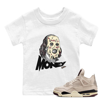 4s A Ma Maniere x Fossil Stone shirts to match jordans Dirty Money sneaker match tees Air Jordan 4 A Ma Maniere x Fossil Stone match shoes to clothes SNRT Sneaker Tees Youth Baby White 1 tee