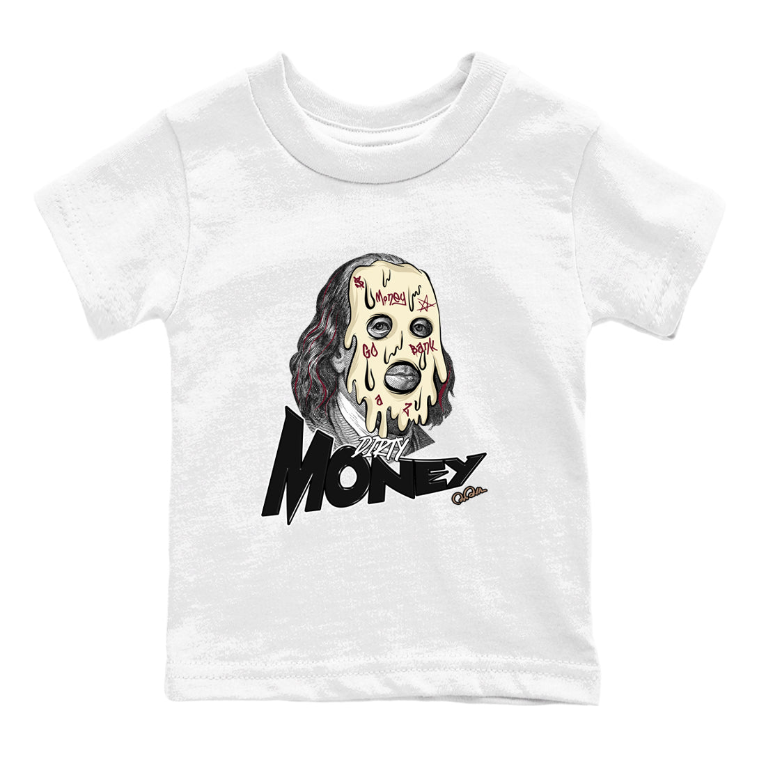 4s A Ma Maniere x Fossil Stone shirts to match jordans Dirty Money sneaker match tees Air Jordan 4 A Ma Maniere x Fossil Stone match shoes to clothes SNRT Sneaker Tees Youth Baby White 2 tee