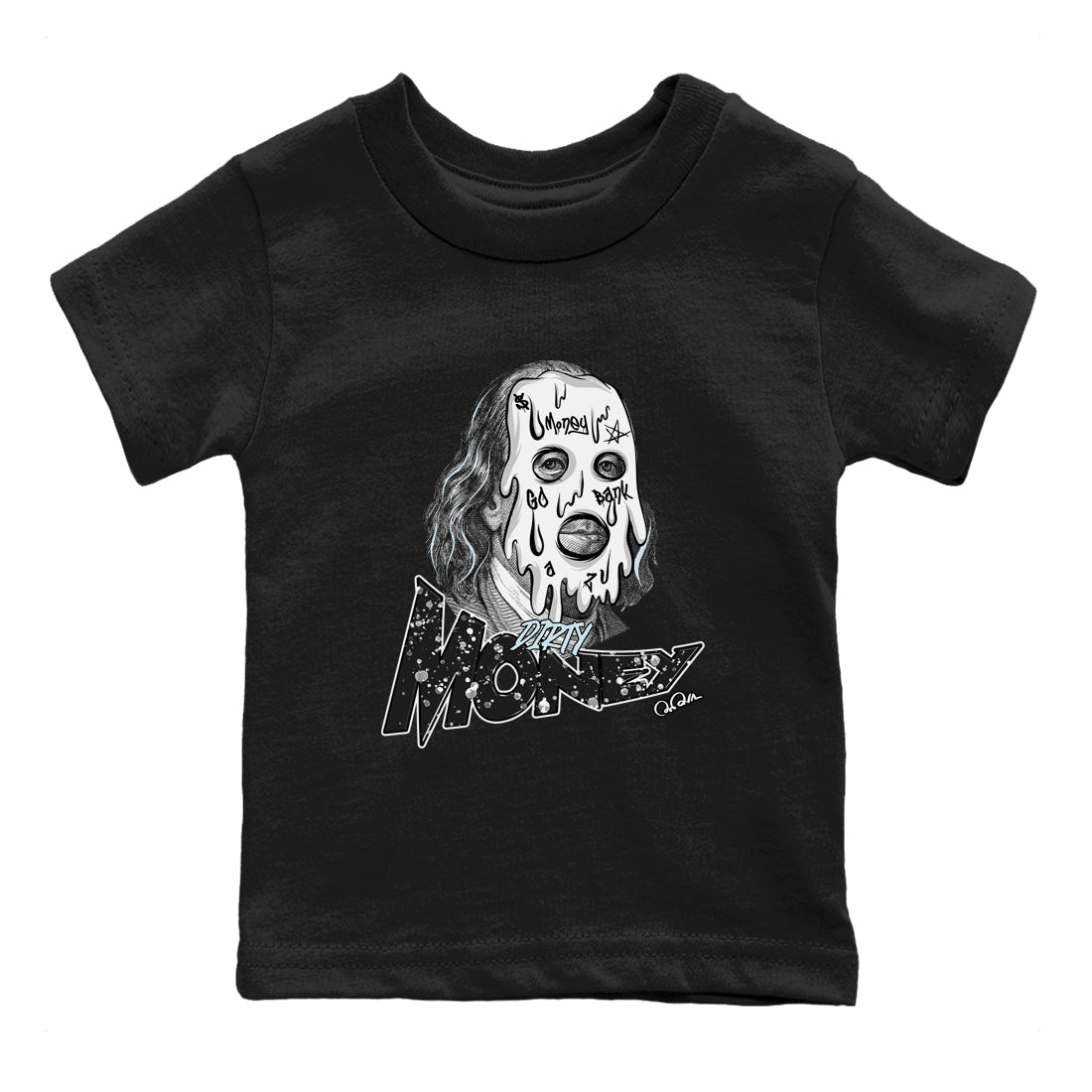 AJ6 White Black shirts to match jordans Dirty Money sneaker match tees Air Jordan 6 White Black SNRT Sneaker Tees streetwear brand Baby and Youth Black 2 cotton tee