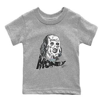 AJ6 White Black shirts to match jordans Dirty Money sneaker match tees Air Jordan 6 White Black SNRT Sneaker Tees streetwear brand Baby and Youth Heather Grey 2 cotton tee